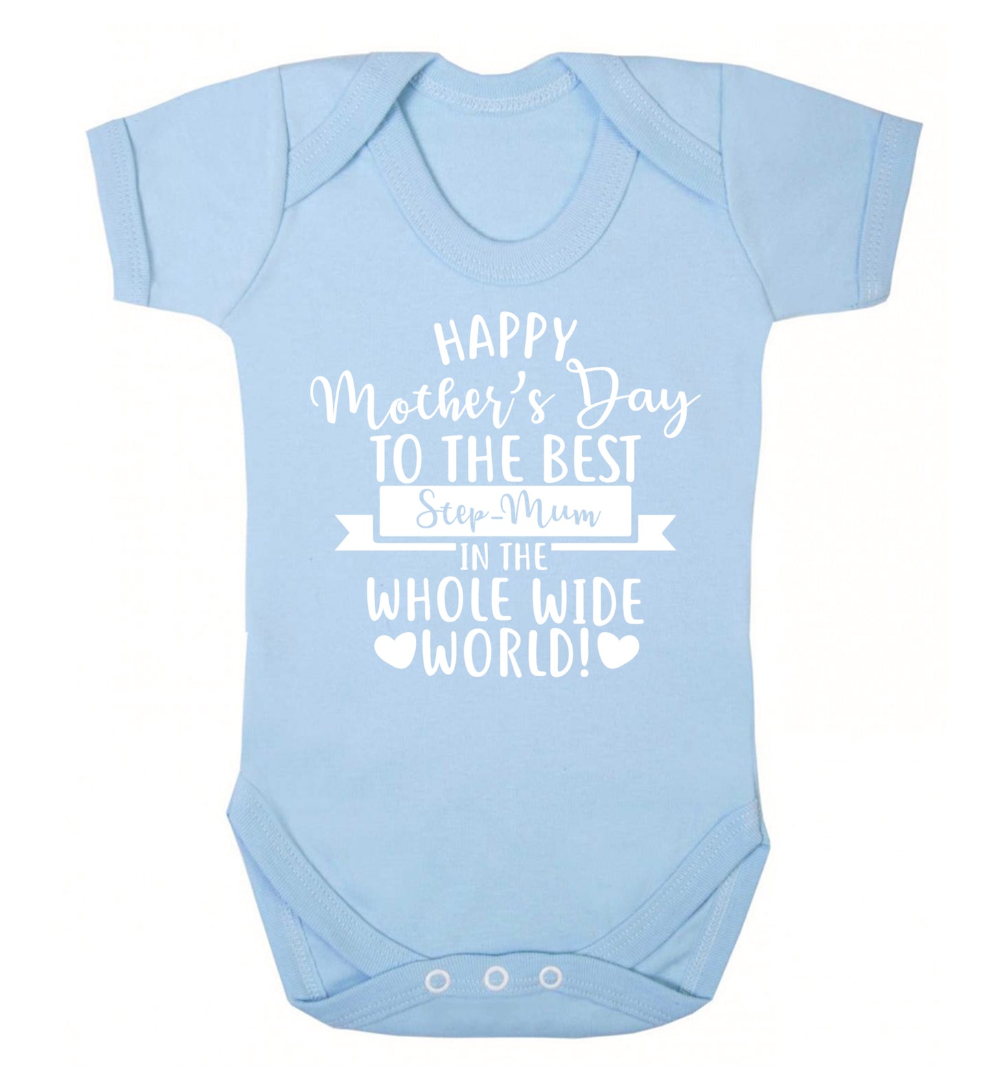 Happy mother's day to the best step-mum in the world Baby Vest pale blue 18-24 months