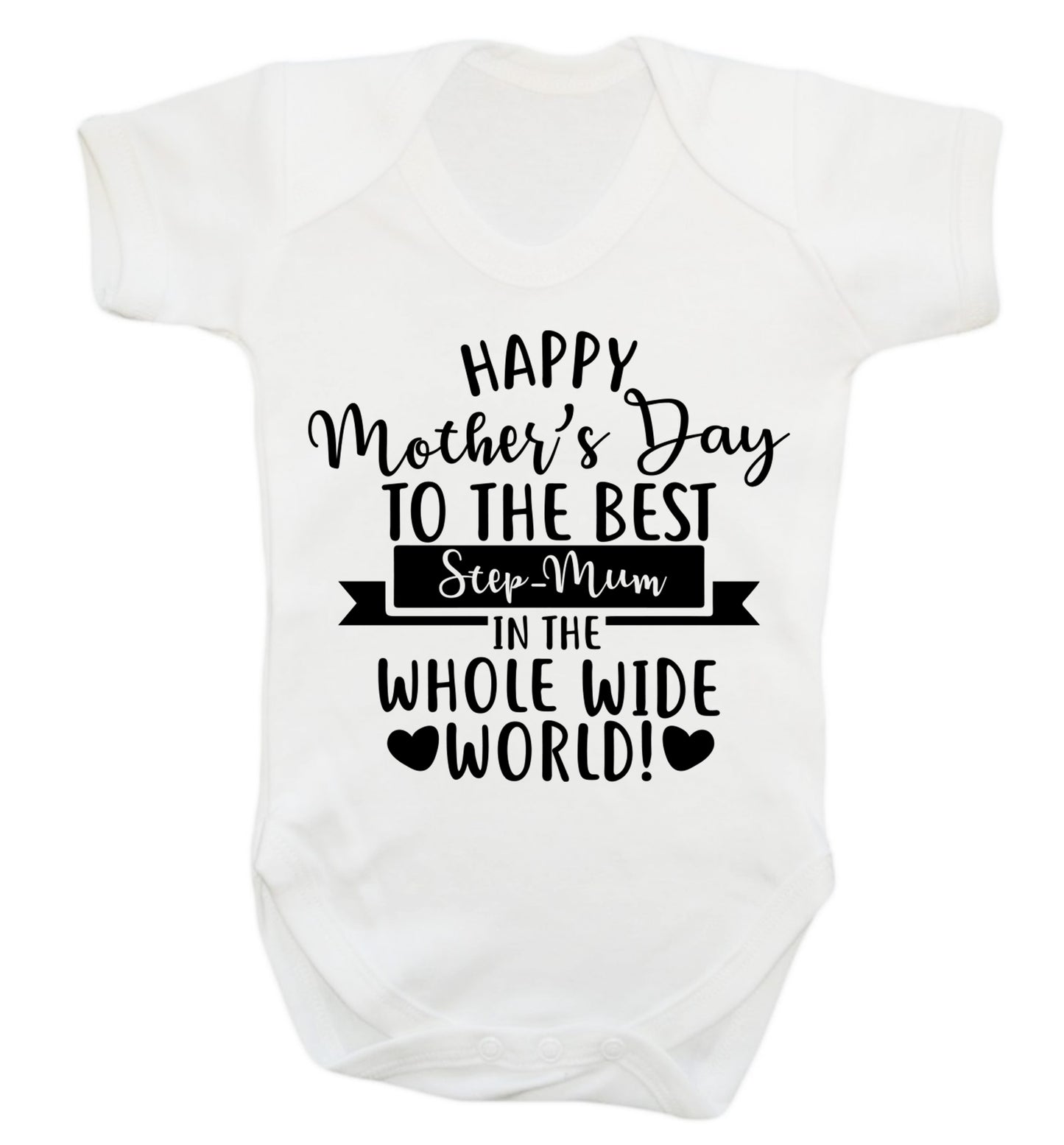 Happy mother's day to the best step-mum in the world Baby Vest white 18-24 months