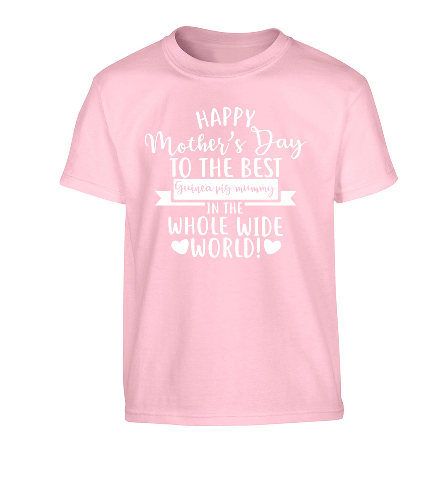 Happy mother's day to the best guinea pig mum Children's light pink Tshirt 12-13 Years
