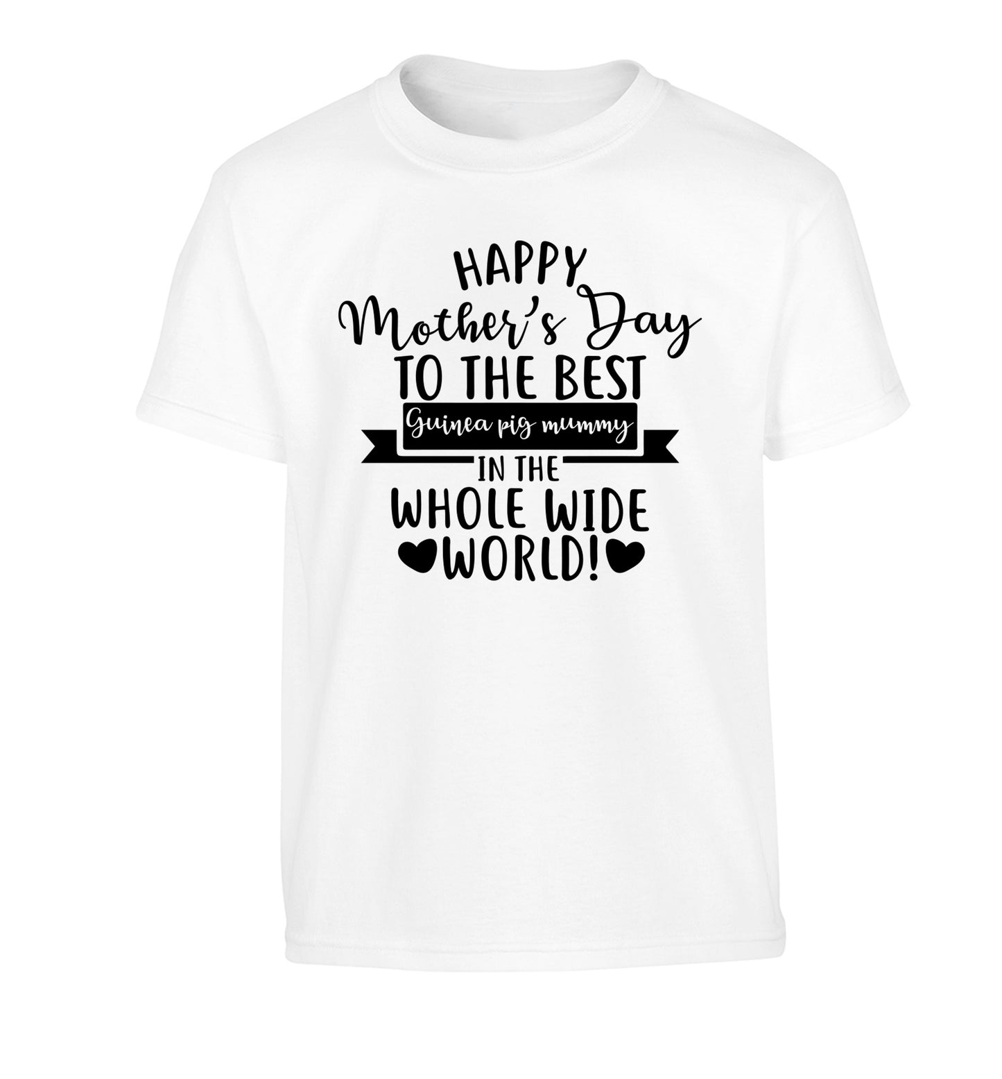 Happy mother's day to the best guinea pig mum Children's white Tshirt 12-13 Years