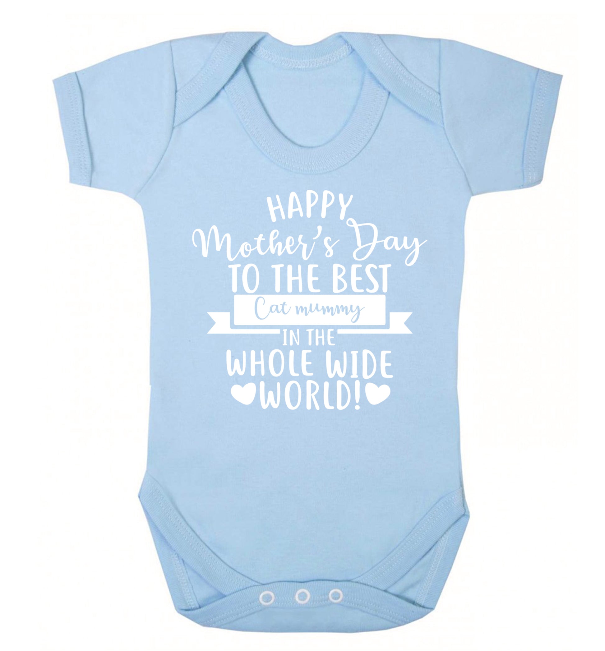 Happy mother's day to the best cat mummy in the world Baby Vest pale blue 18-24 months