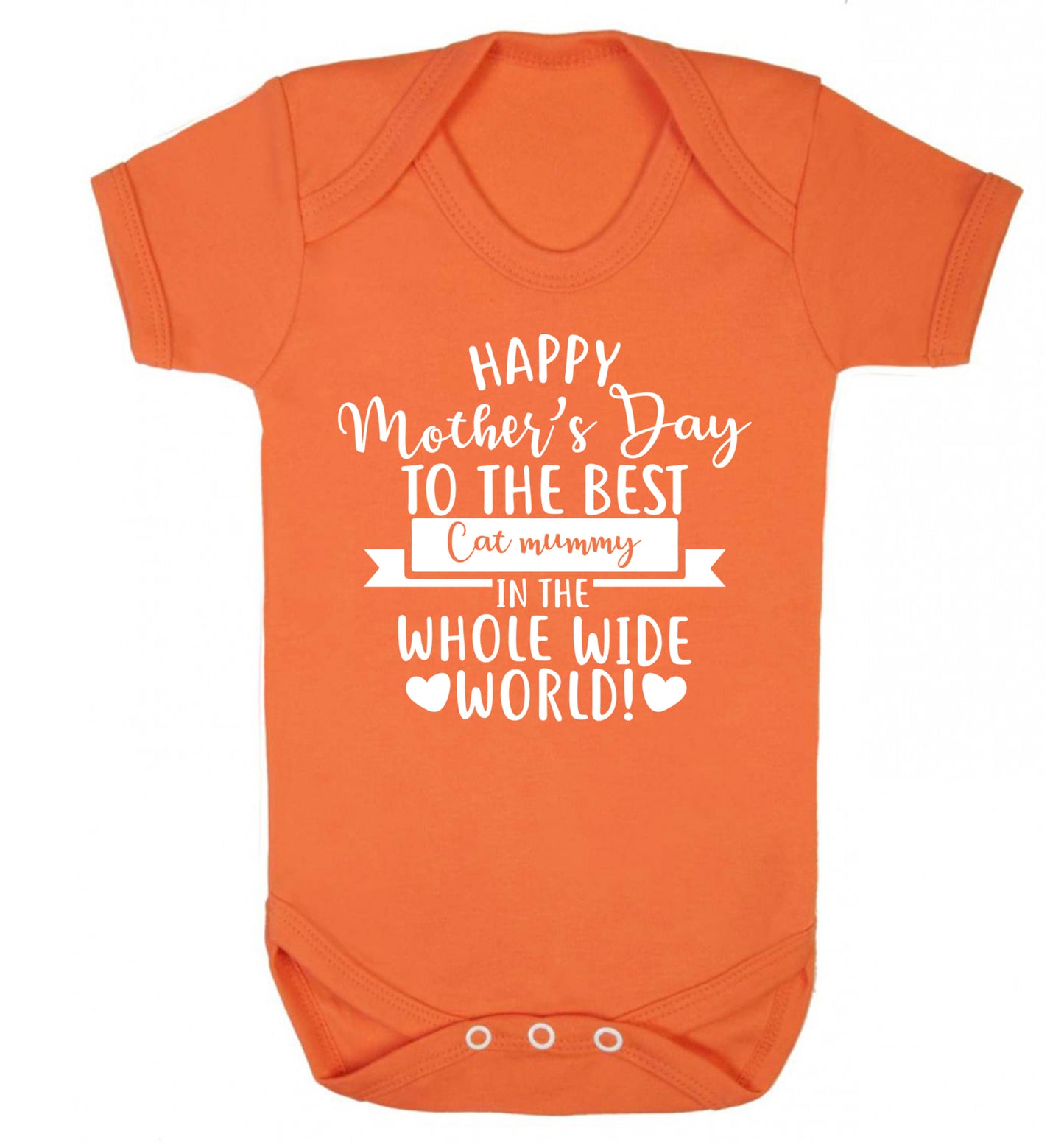 Happy mother's day to the best cat mummy in the world Baby Vest orange 18-24 months