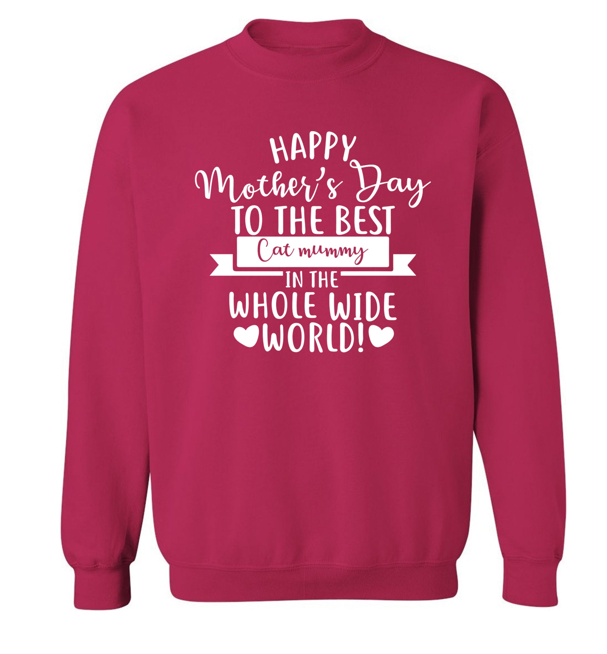 Happy mother's day to the best cat mummy in the world Adult's unisex pink Sweater 2XL