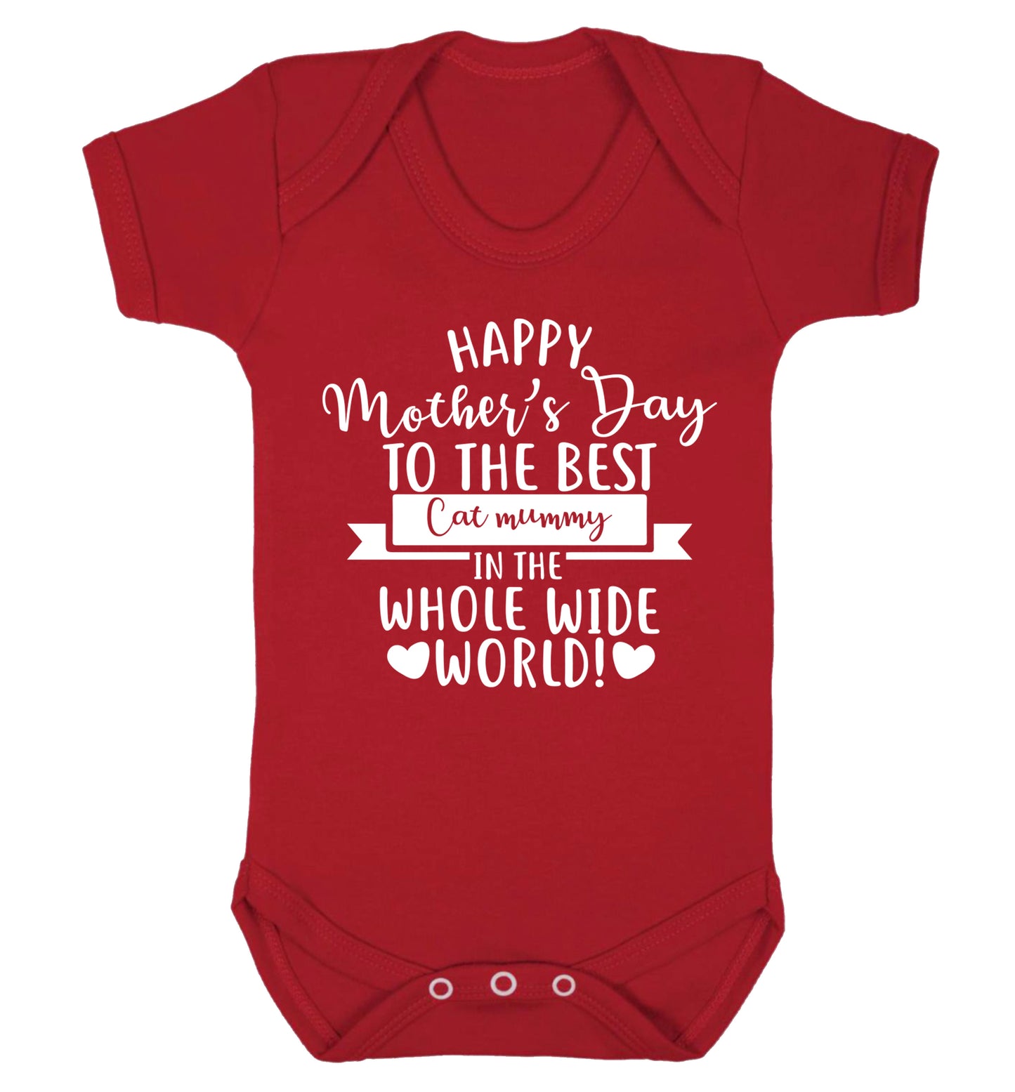 Happy mother's day to the best cat mummy in the world Baby Vest red 18-24 months