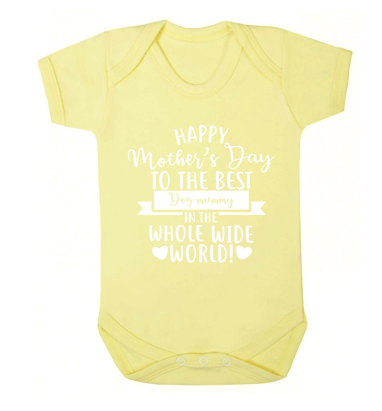 Happy mother's day to the best dog mummy in the world Baby Vest pale yellow 18-24 months