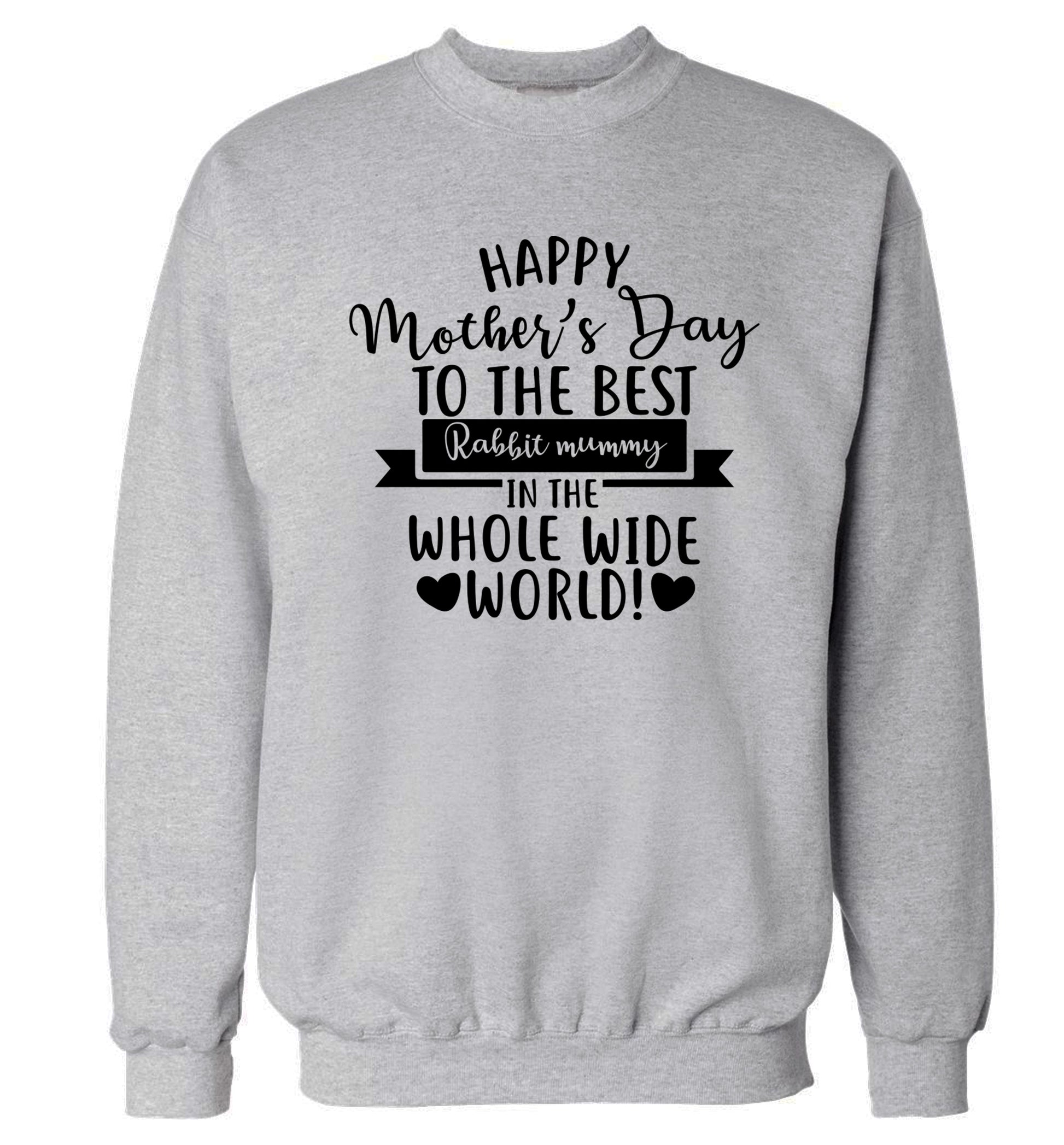 Happy mother's day to the best rabbit mummy in the world Adult's unisex grey Sweater 2XL