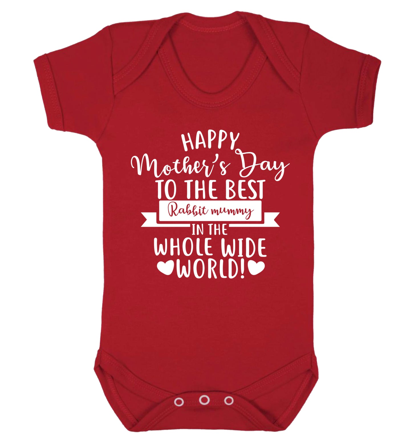 Happy mother's day to the best rabbit mummy in the world Baby Vest red 18-24 months