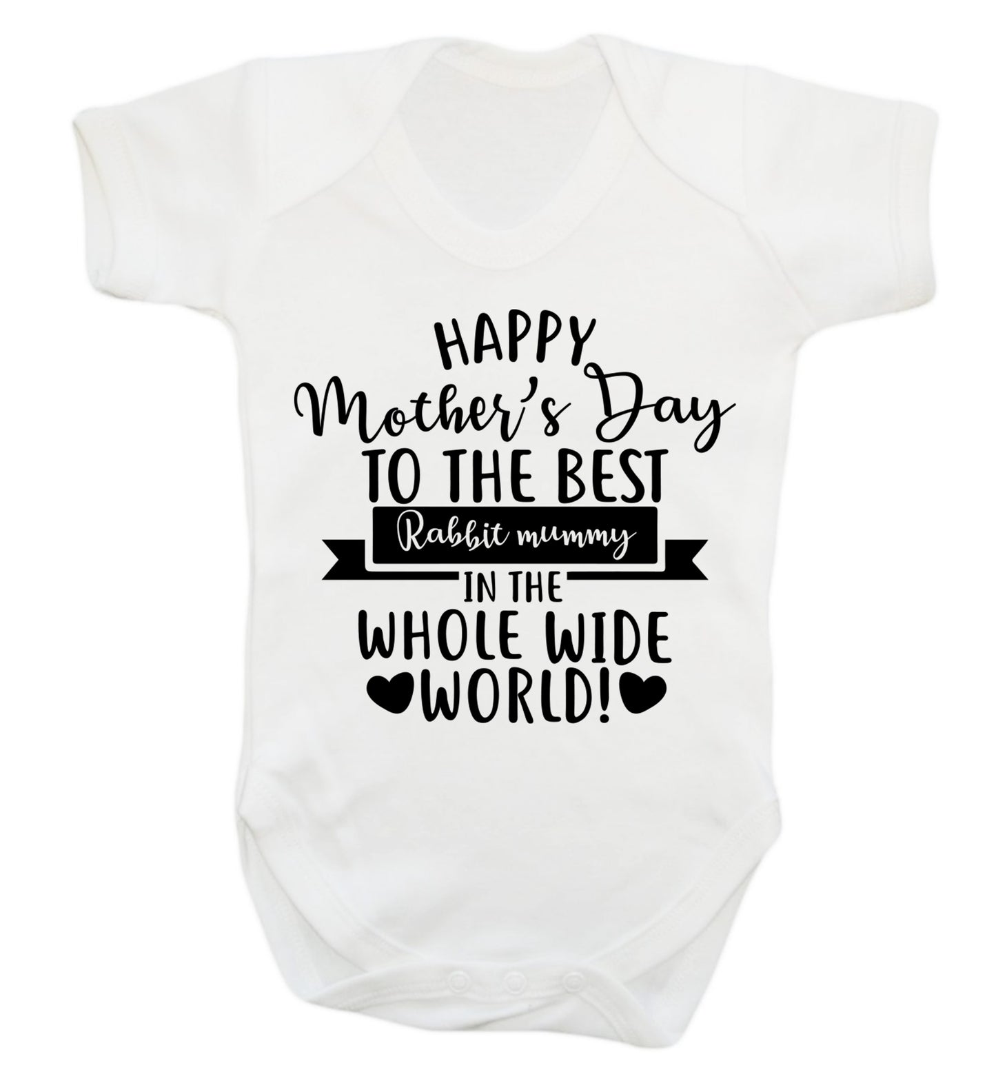 Happy mother's day to the best rabbit mummy in the world Baby Vest white 18-24 months