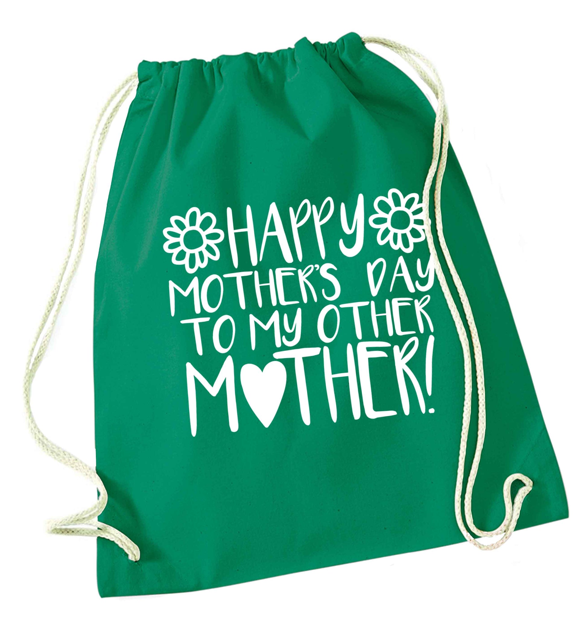 Happy mother's day to my other mother green drawstring bag