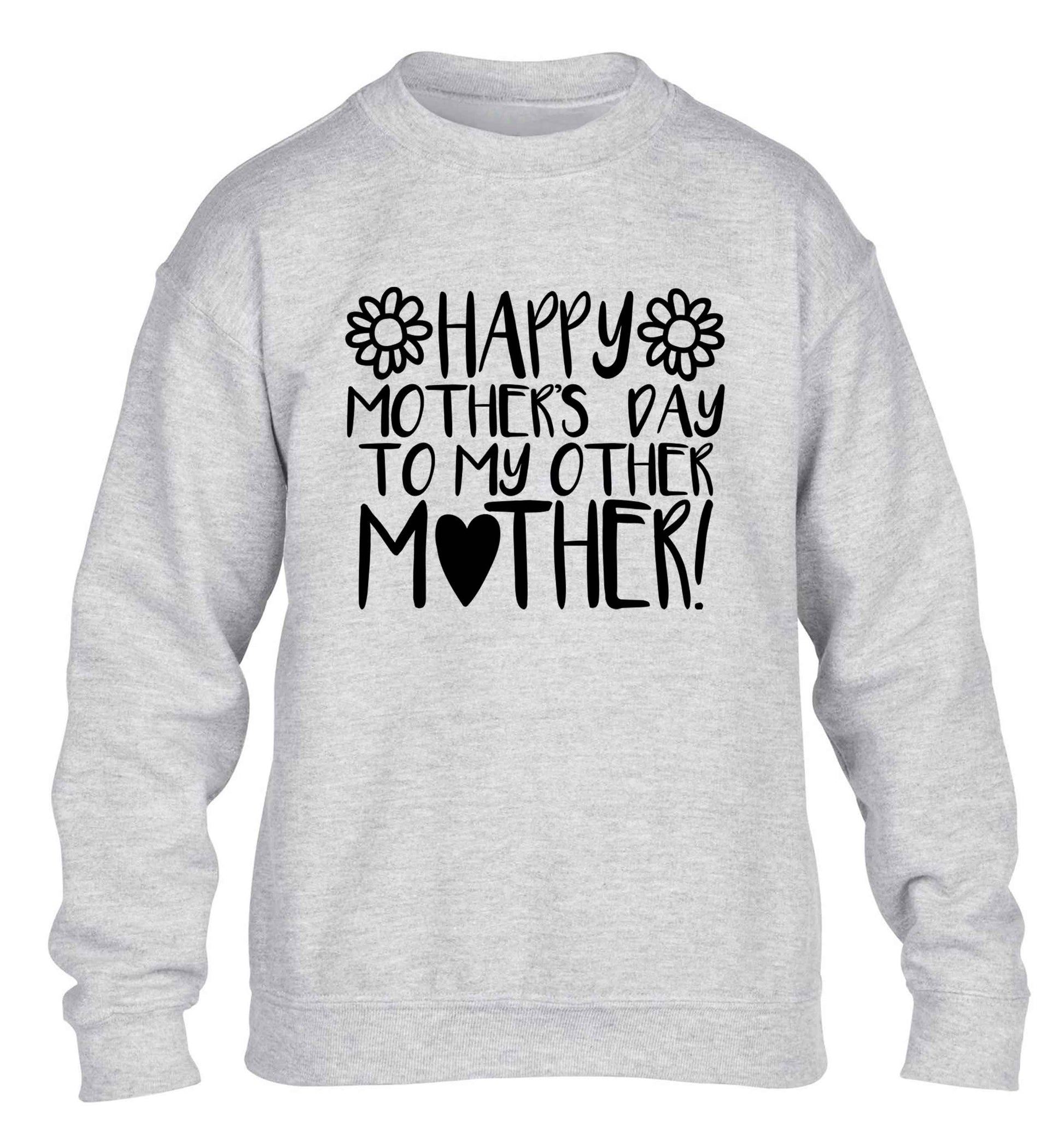 Happy mother's day to my other mother children's grey sweater 12-13 Years