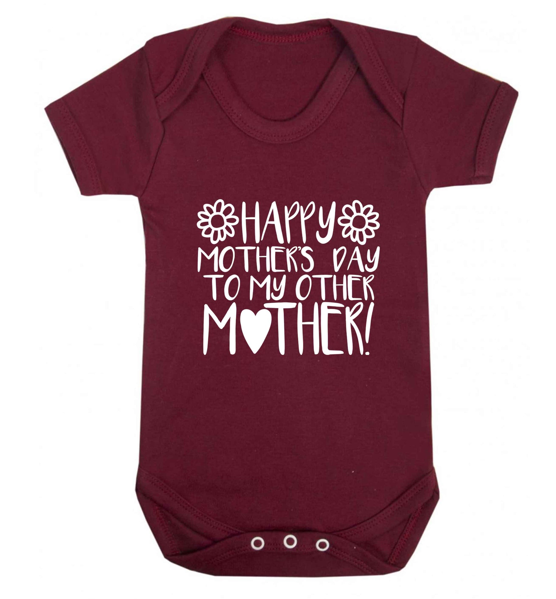 Happy mother's day to my other mother baby vest maroon 18-24 months