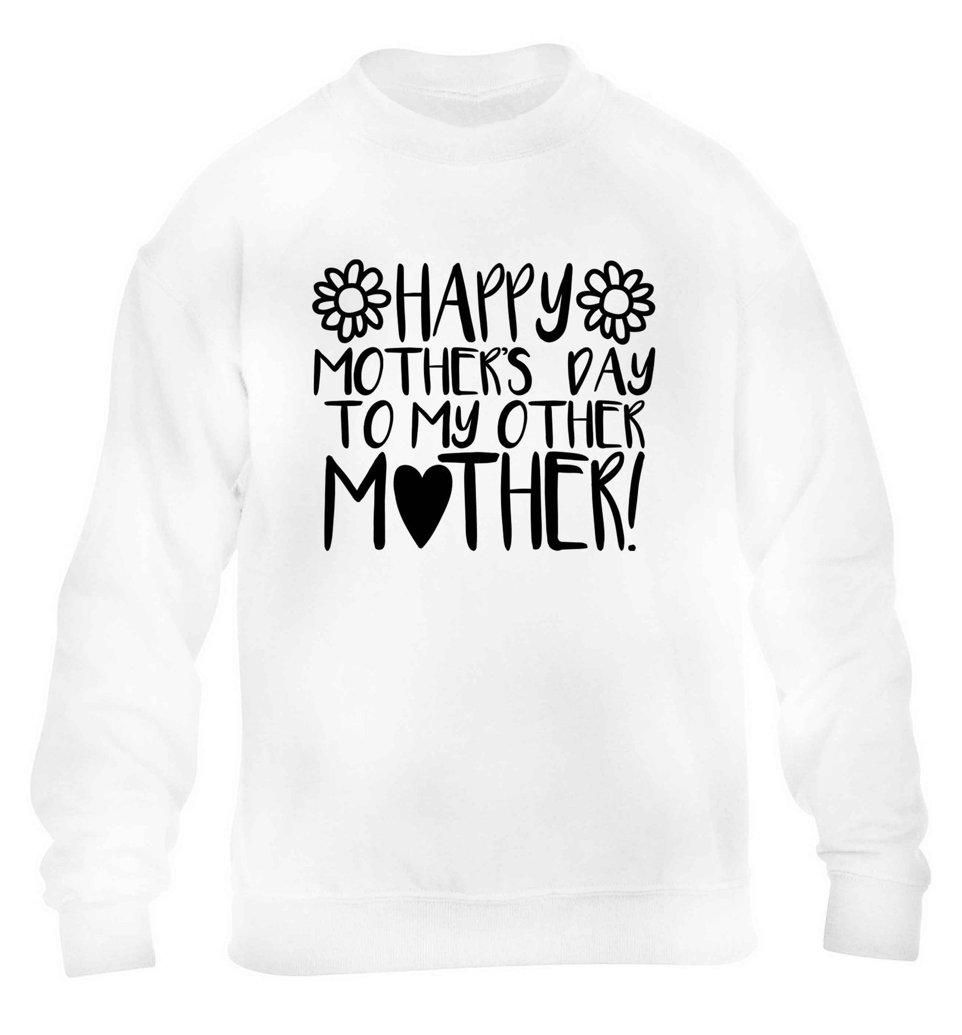 Happy mother's day to my other mother children's white sweater 12-13 Years