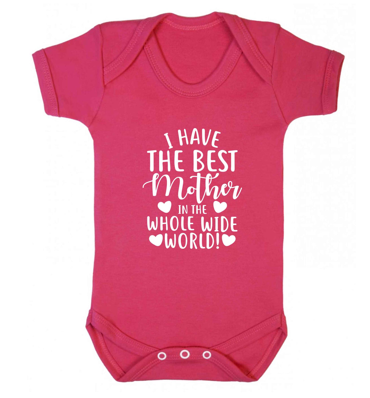 I have the best mother in the whole wide world baby vest dark pink 18-24 months