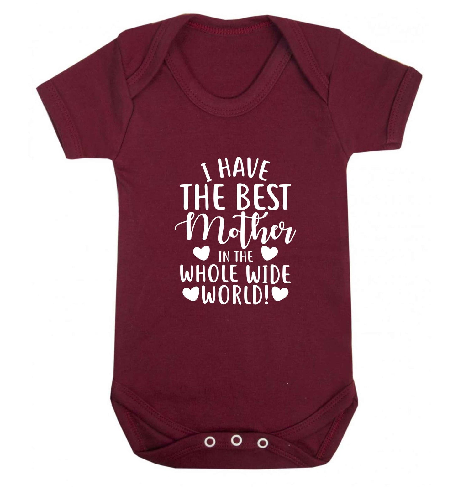 I have the best mother in the whole wide world baby vest maroon 18-24 months