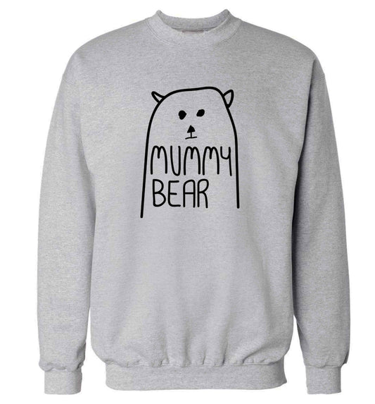 Mummy bear adult's unisex grey sweater 2XL