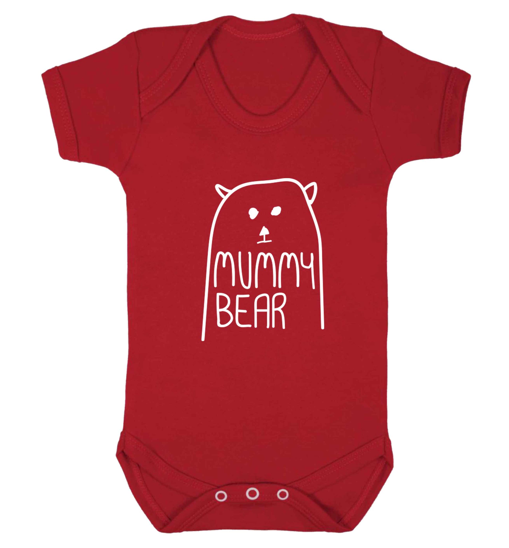 Mummy bear baby vest red 18-24 months