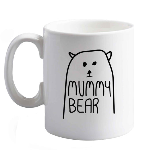 10 oz Mummy bear ceramic mug right handed