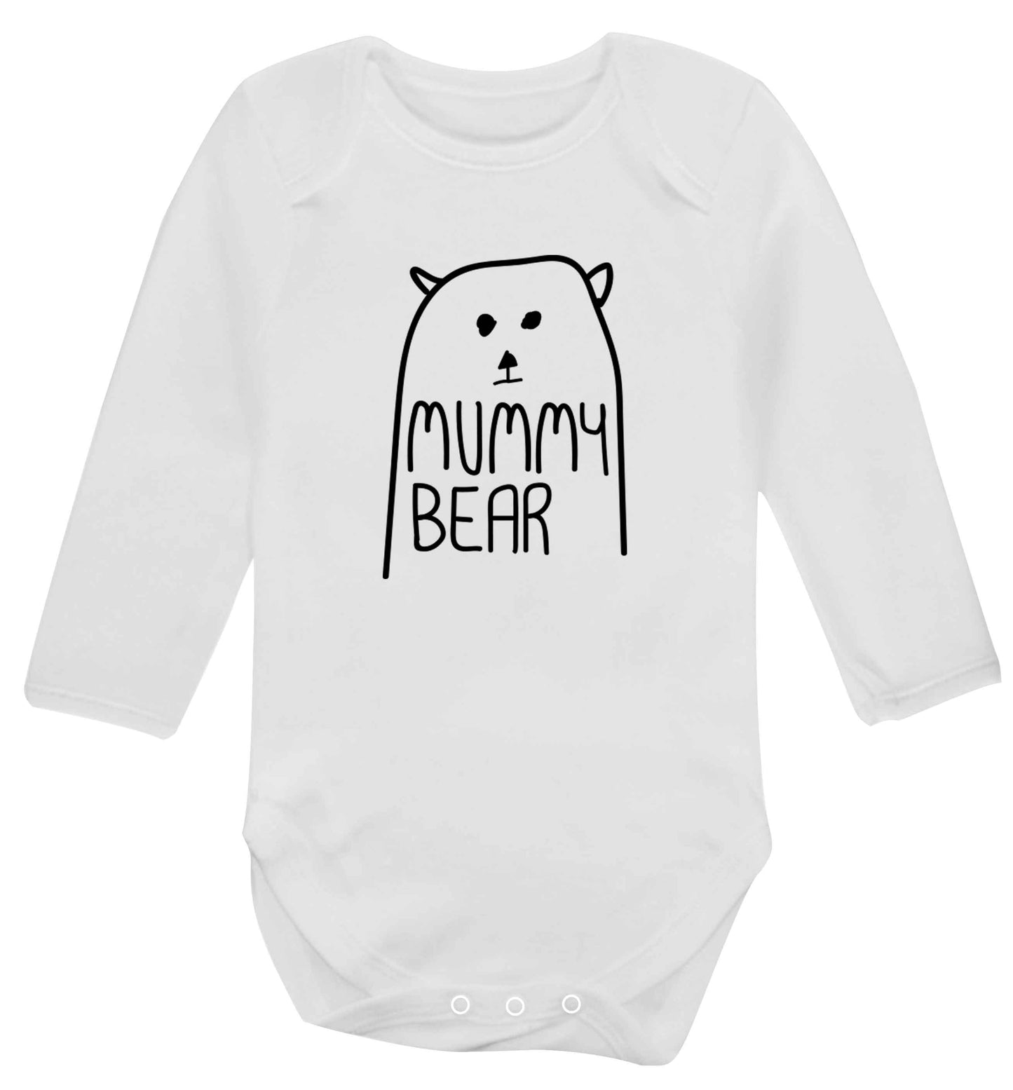 Mummy bear baby vest long sleeved white 6-12 months