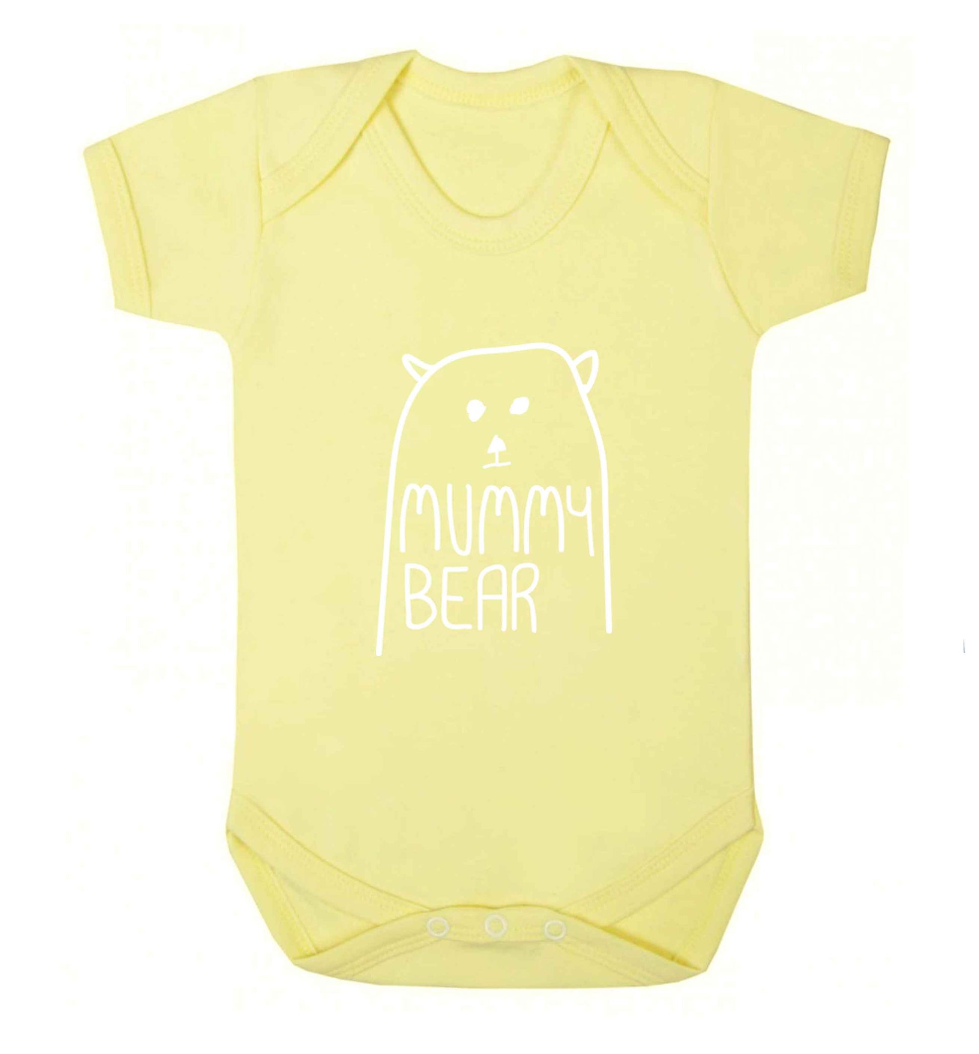 Mummy bear baby vest pale yellow 18-24 months