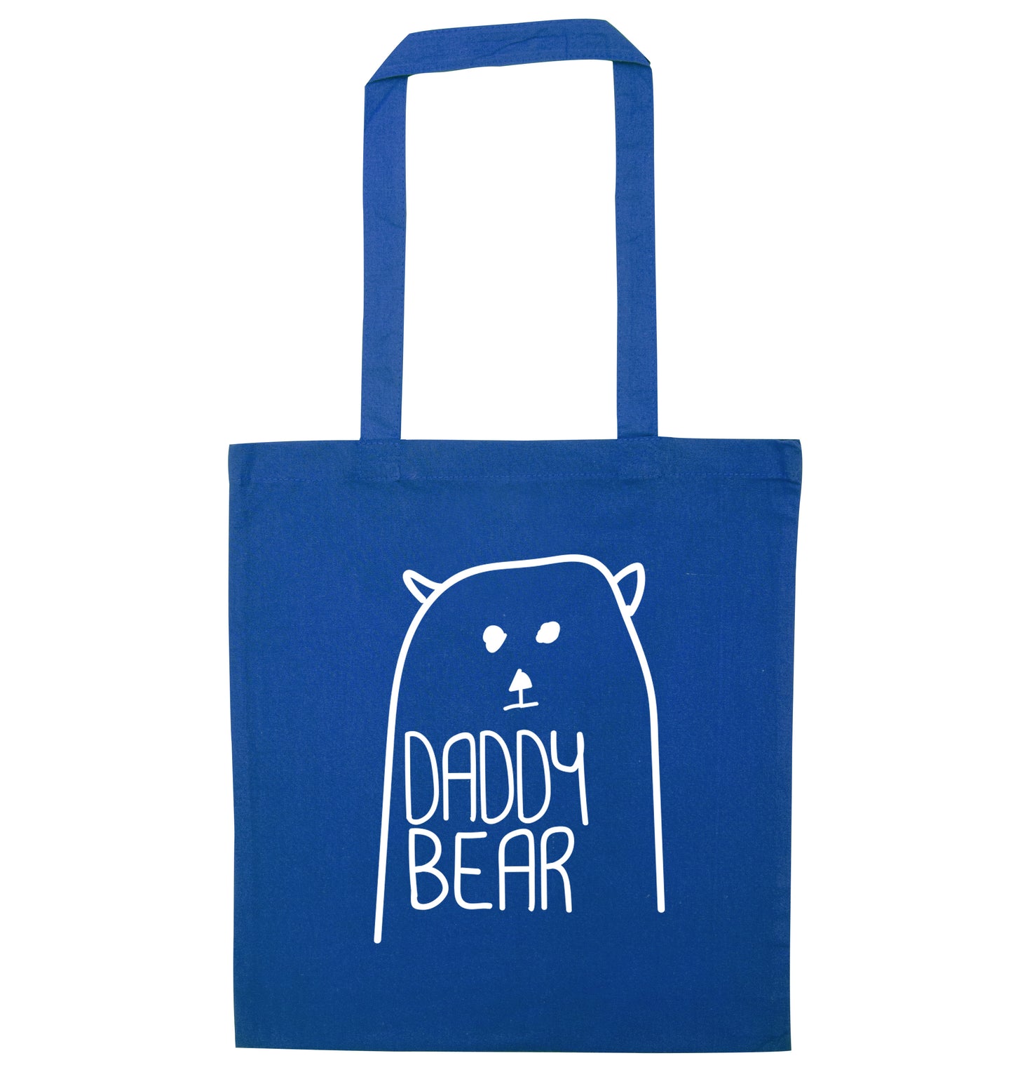 Daddy bear blue tote bag