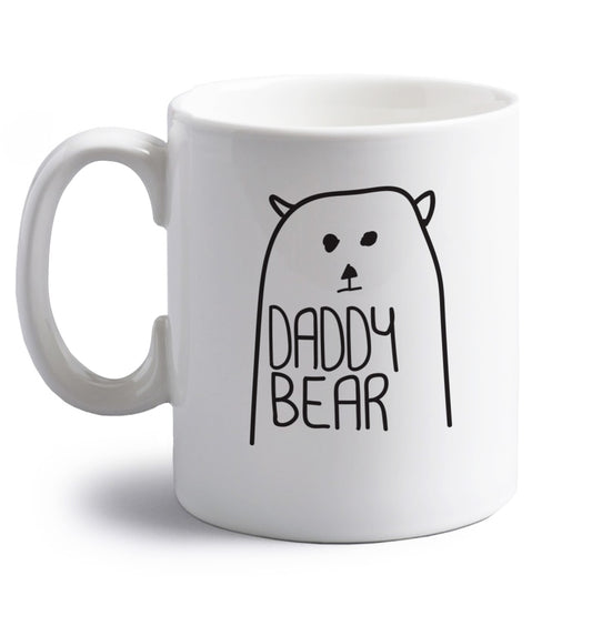 Daddy bear right handed white ceramic mug 