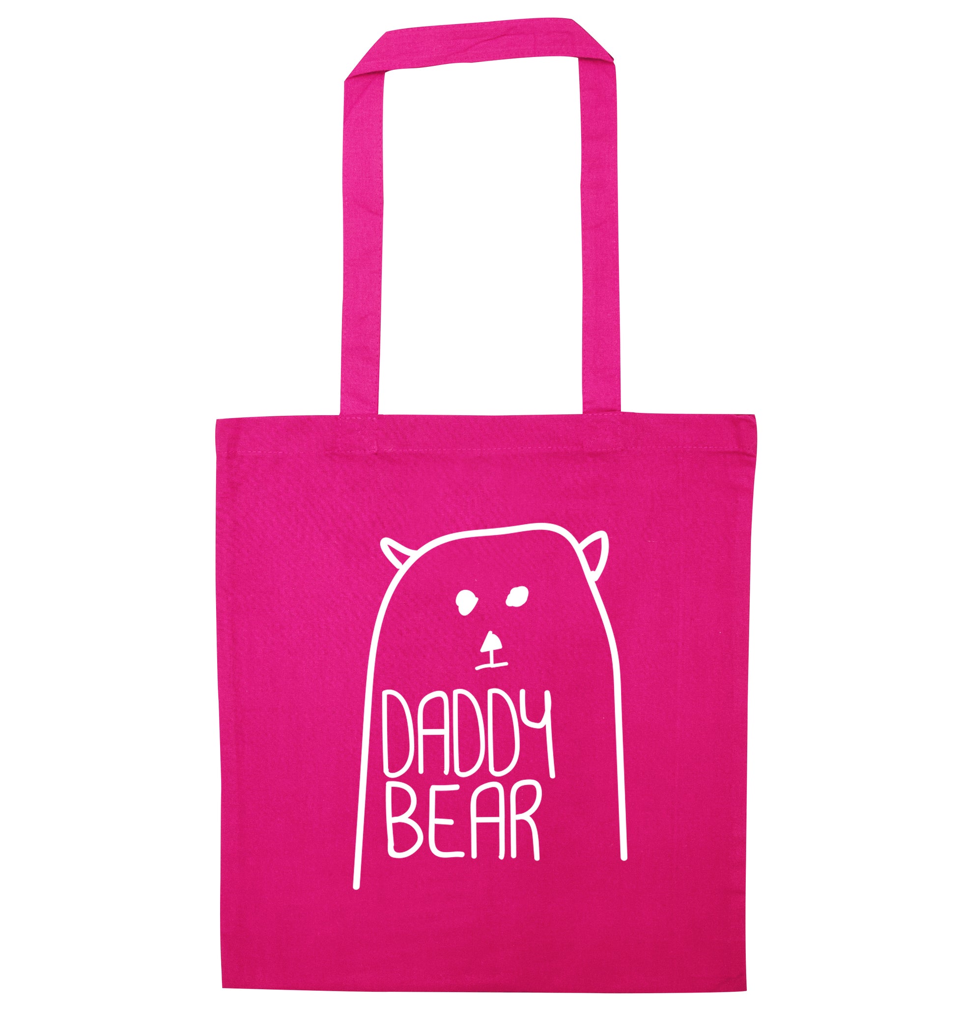 Daddy bear pink tote bag
