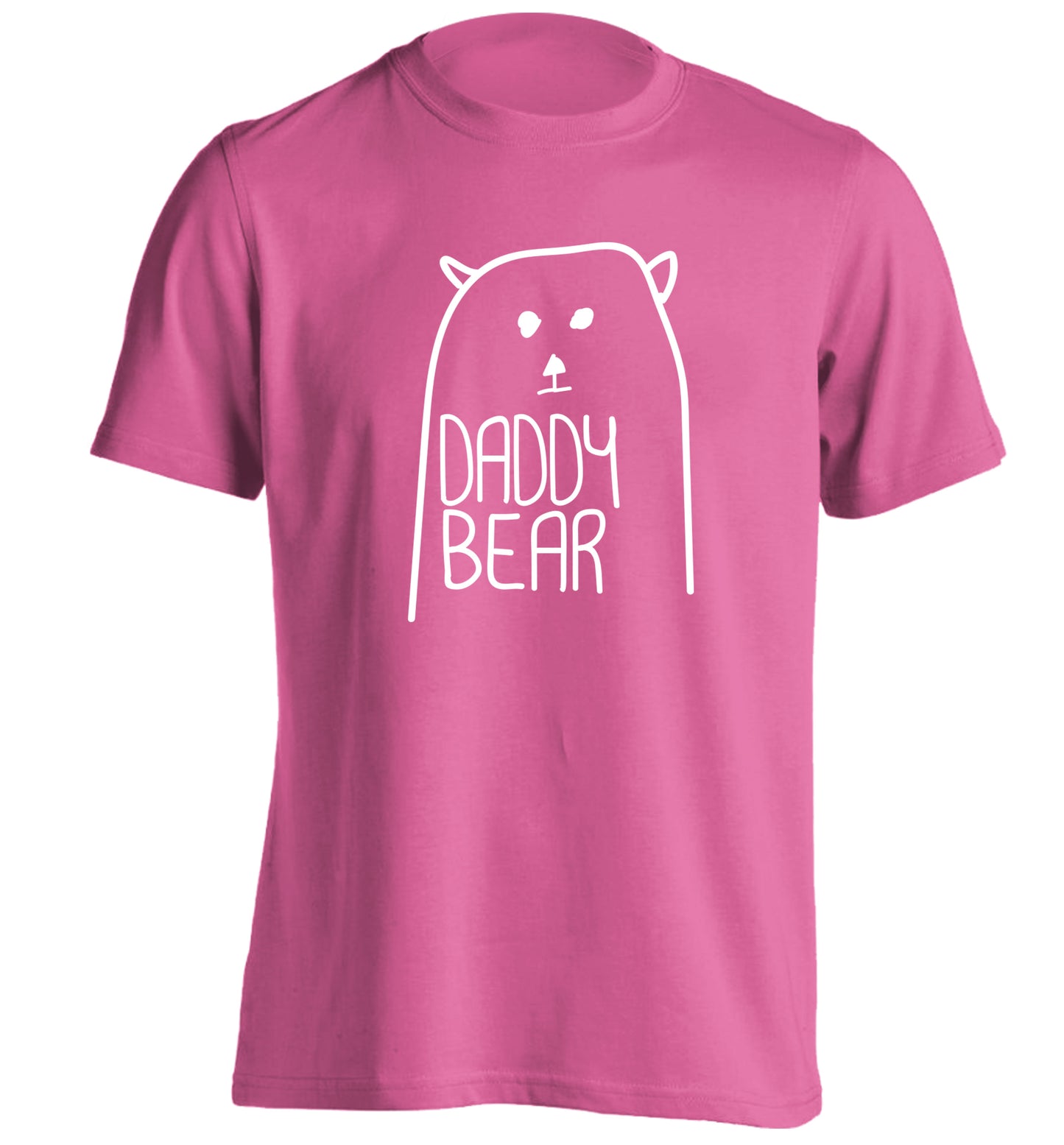 Daddy bear adults unisex pink Tshirt 2XL
