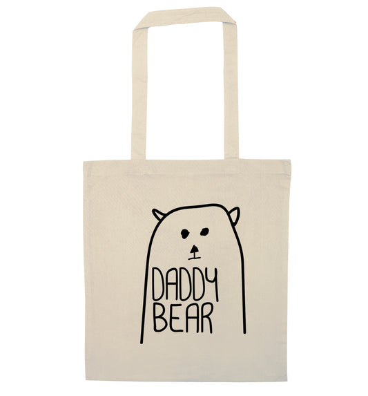 Daddy bear natural tote bag