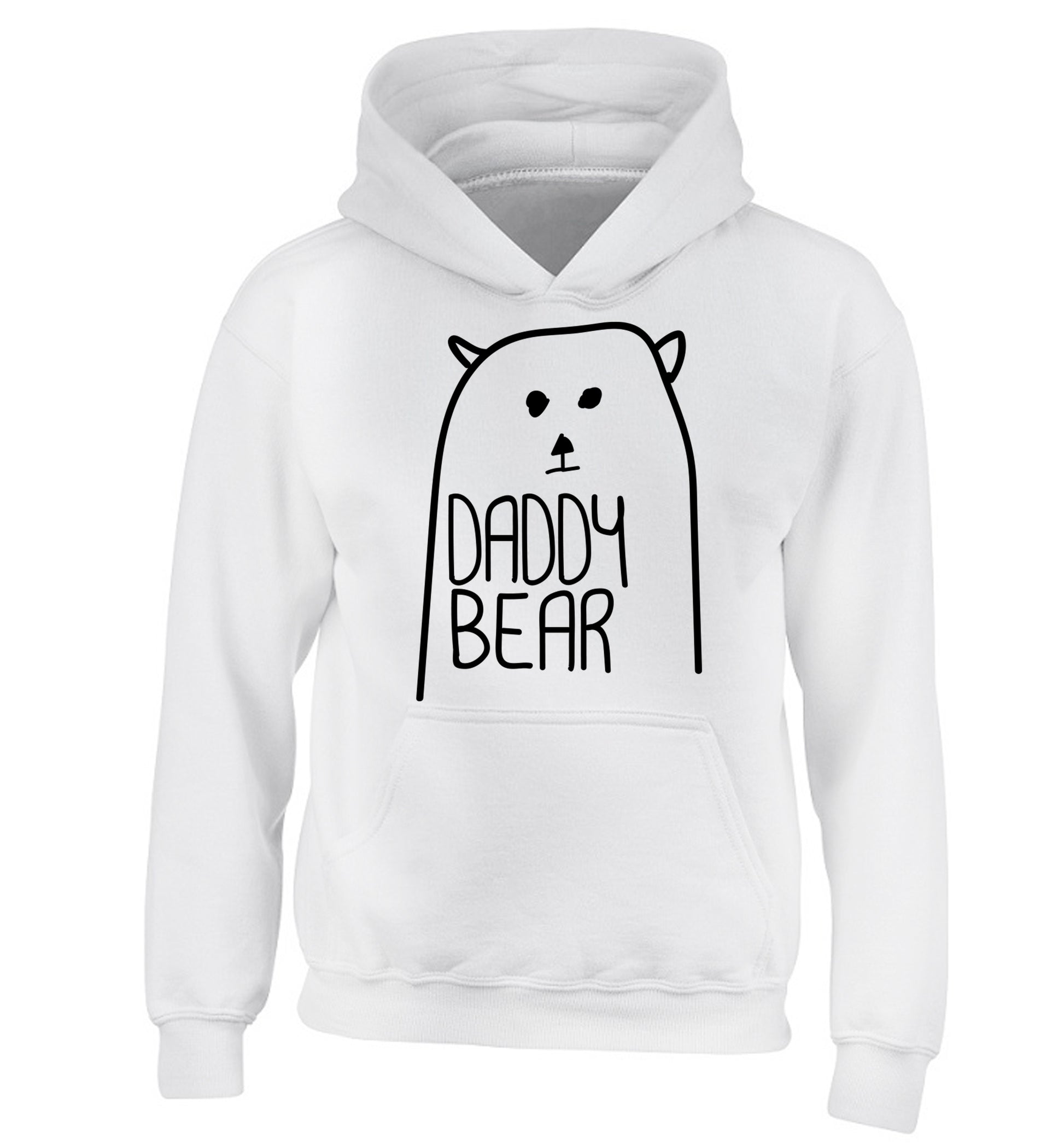 Daddy bear children's white hoodie 12-13 Years