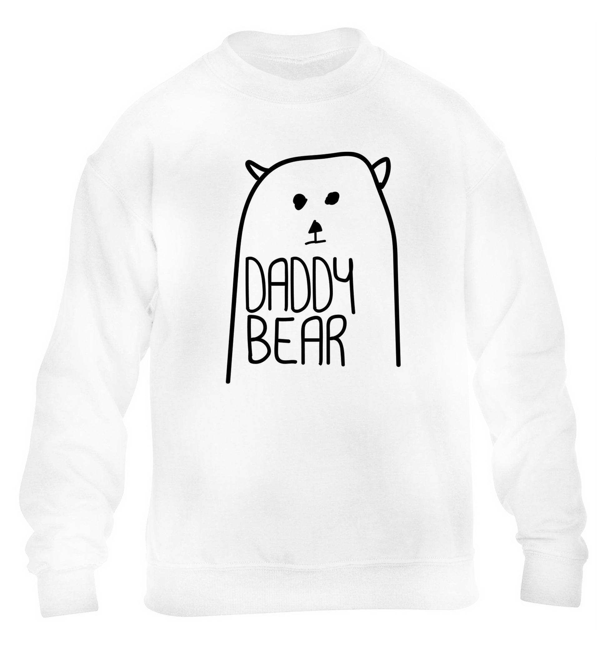 Daddy bear children's white sweater 12-13 Years