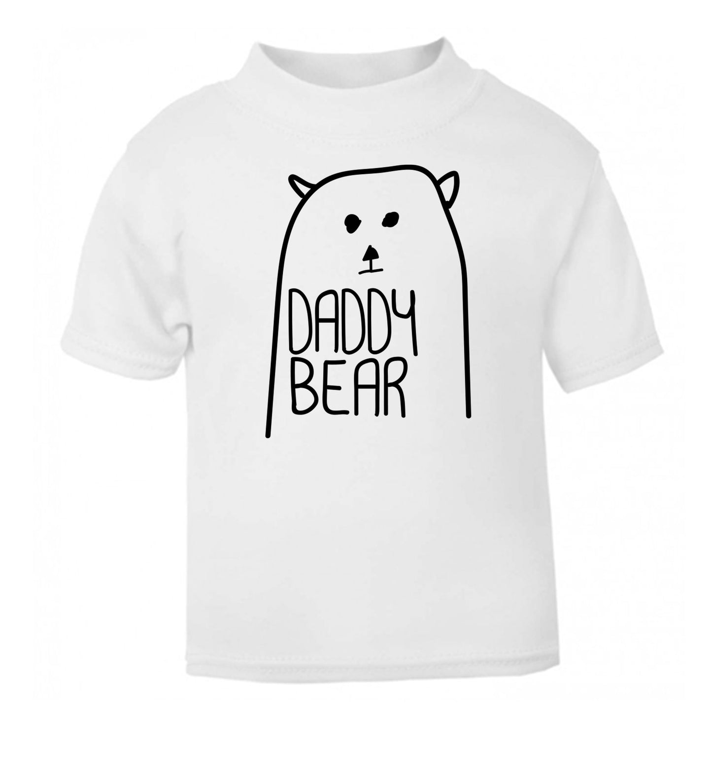 Daddy bear white Baby Toddler Tshirt 2 Years