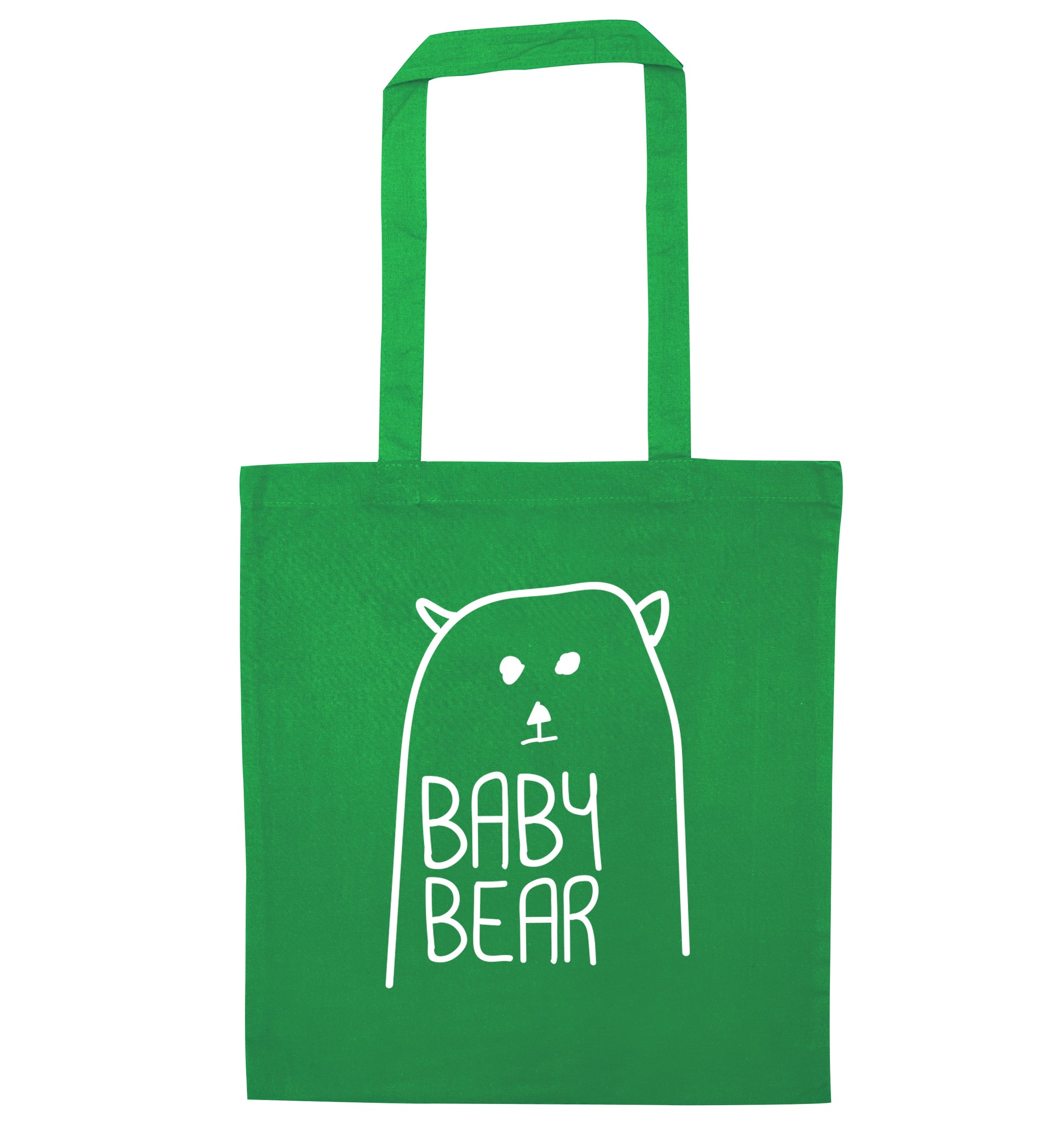 Baby bear green tote bag