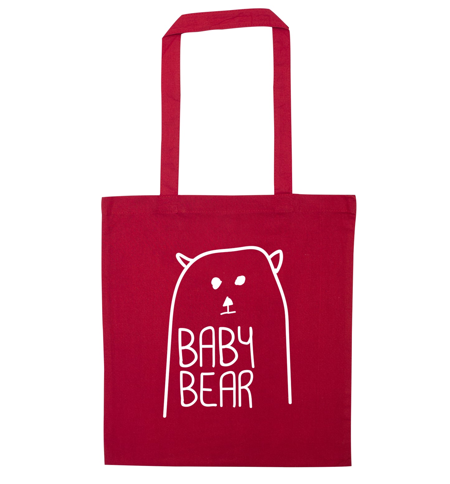 Baby bear red tote bag