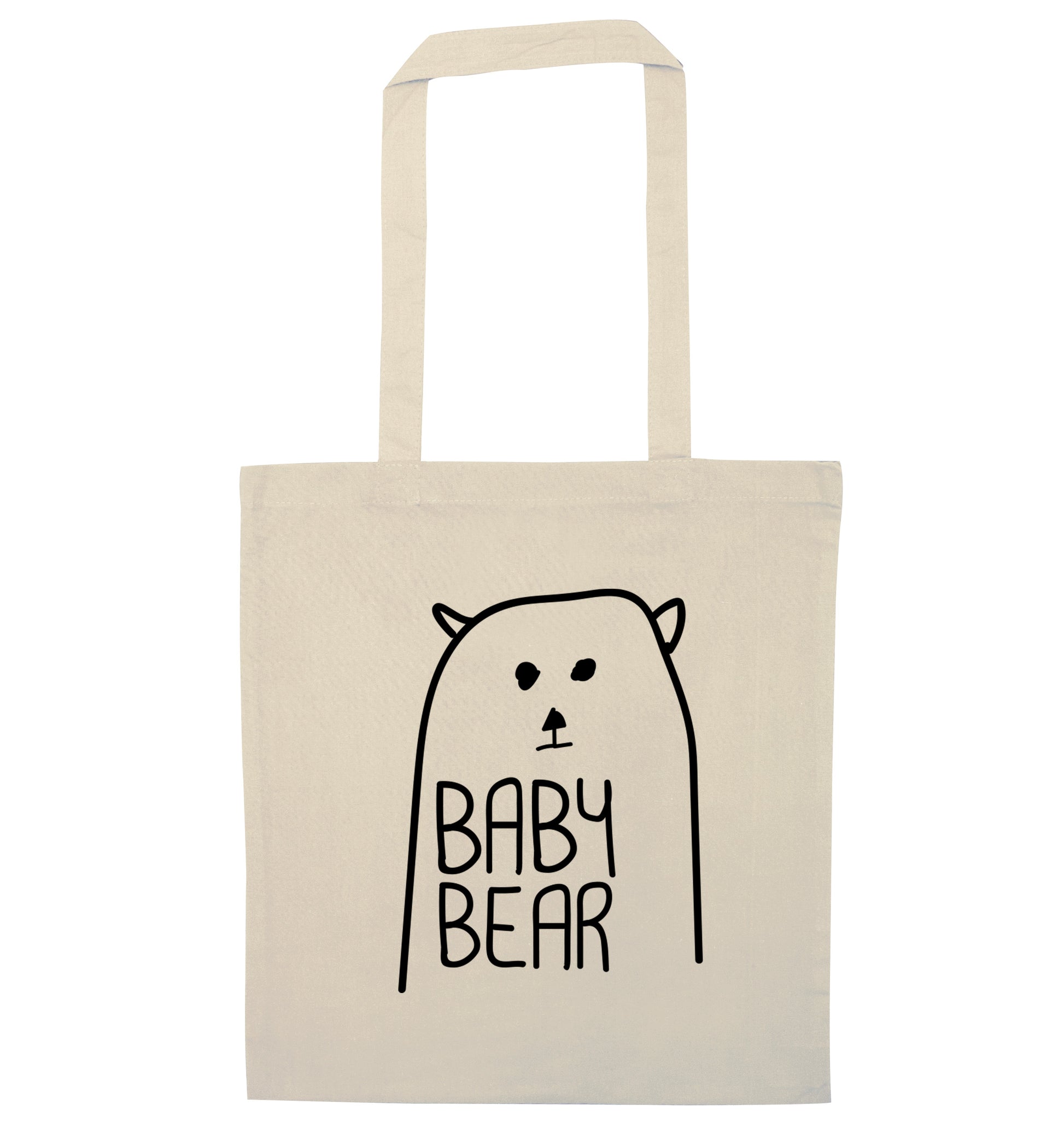 Baby bear natural tote bag