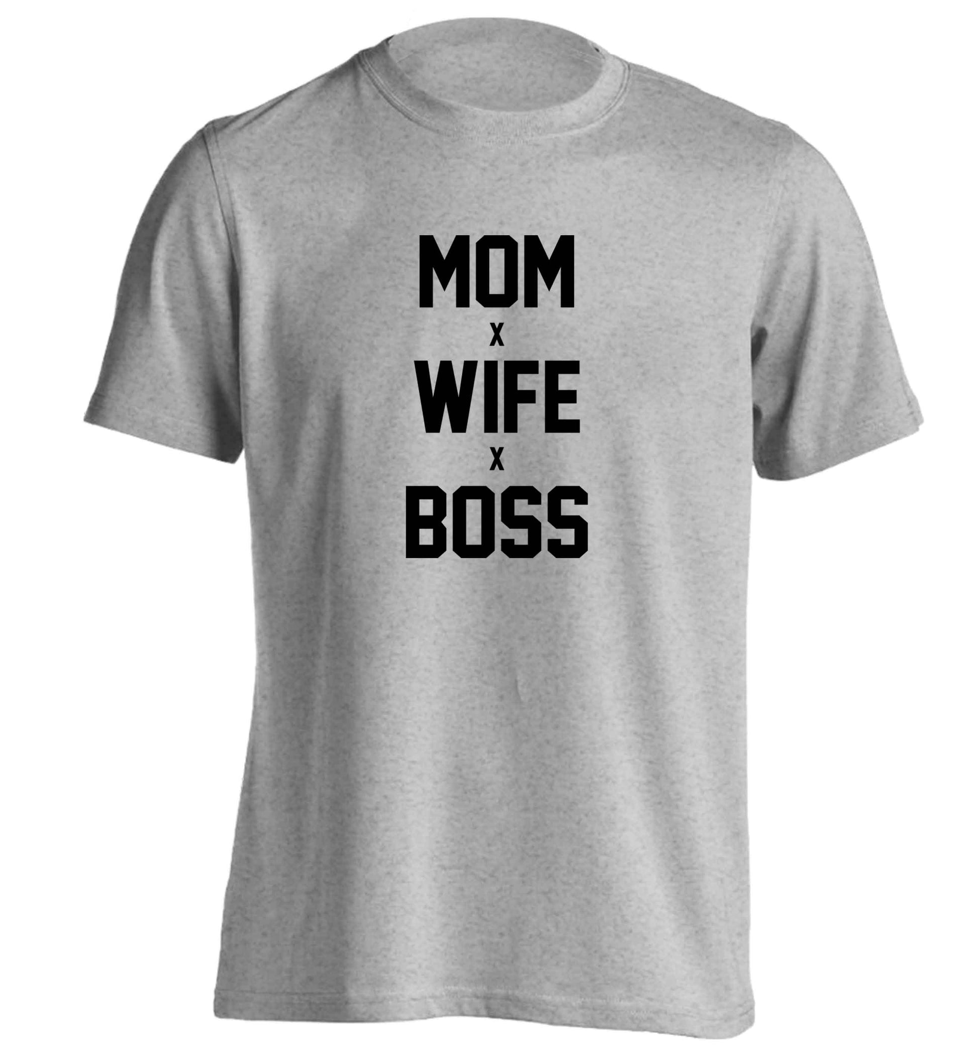 Mum wife boss adults unisex grey Tshirt 2XL