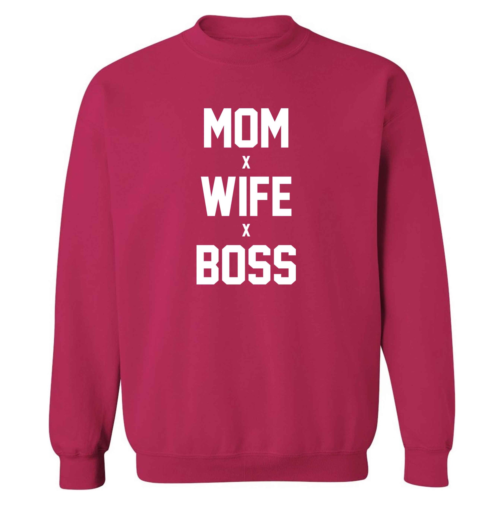 Mum wife boss adult's unisex pink sweater 2XL
