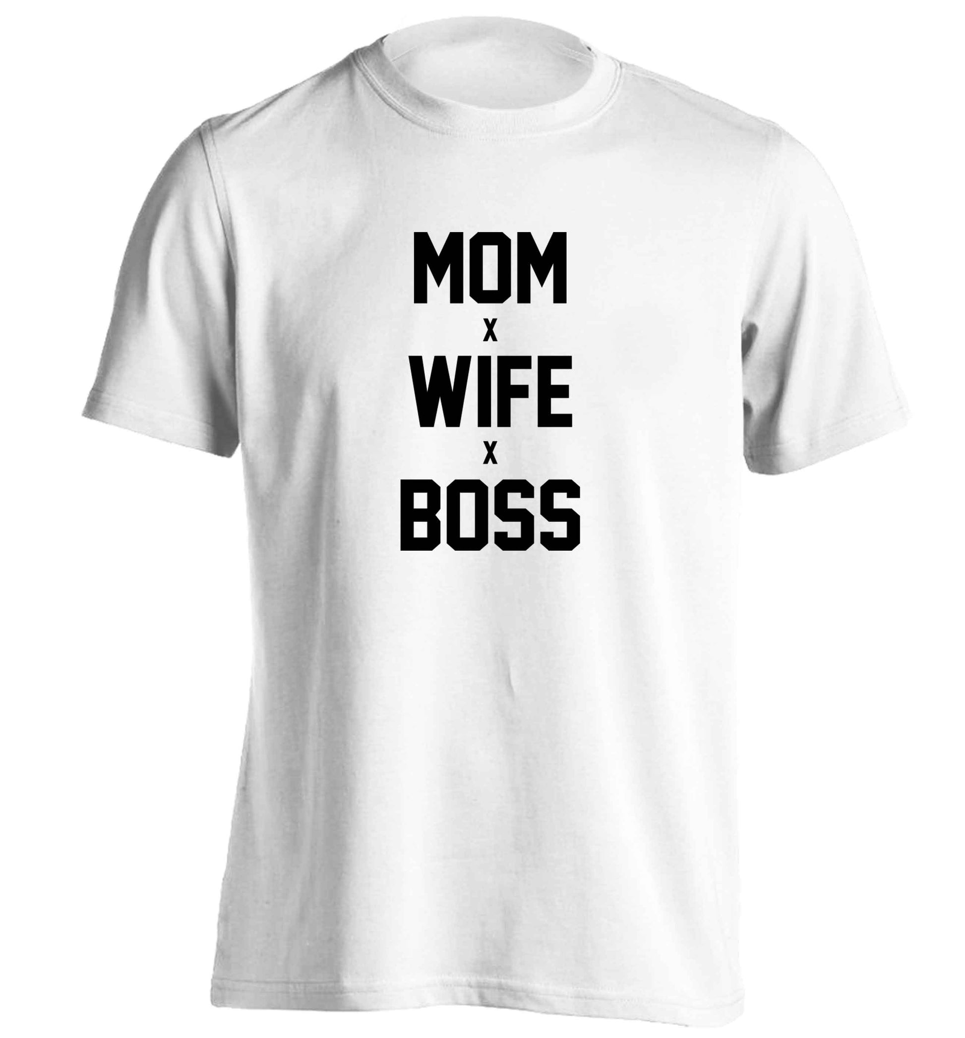Mum wife boss adults unisex white Tshirt 2XL