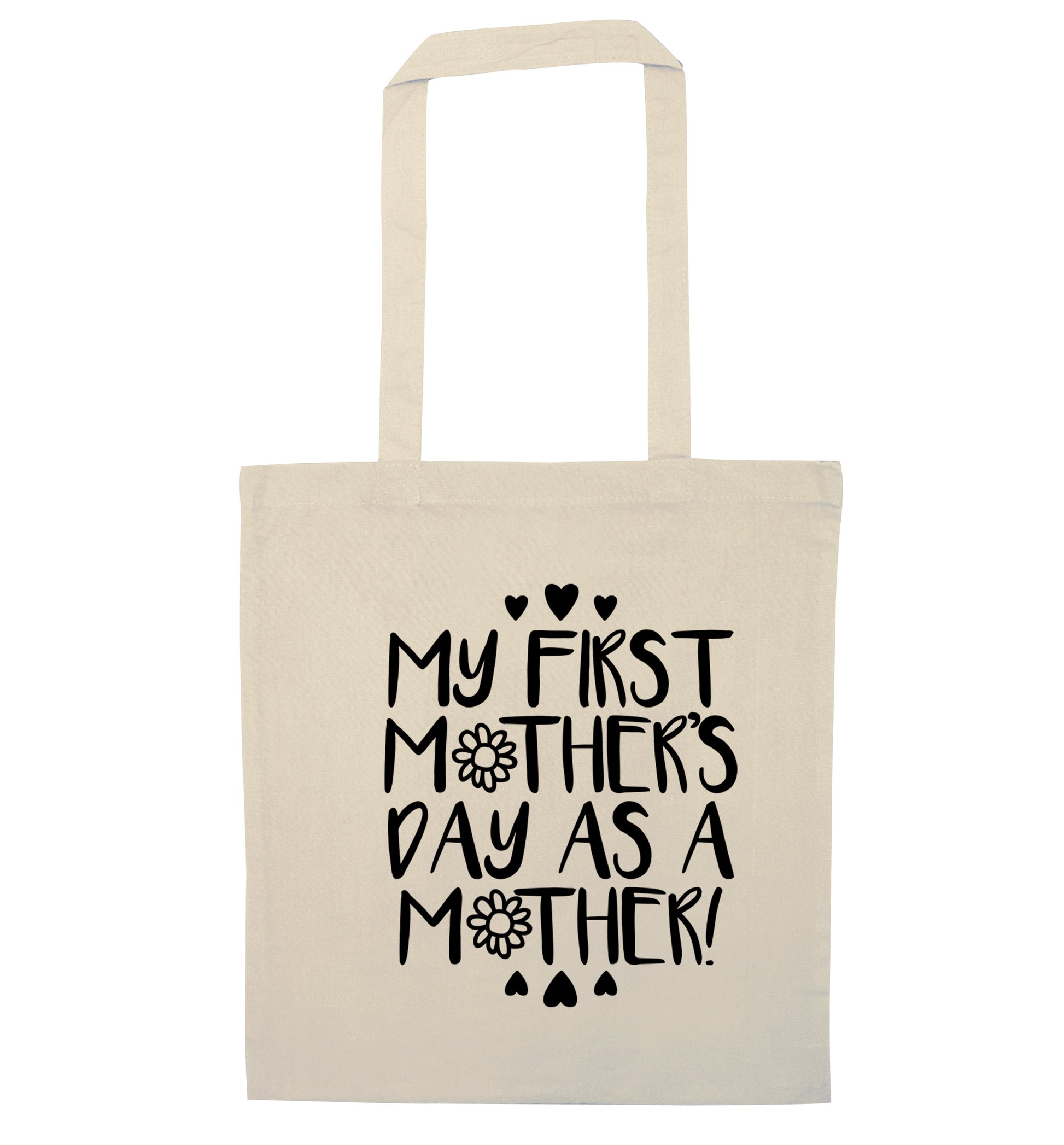 My first mother's day as a mother natural tote bag