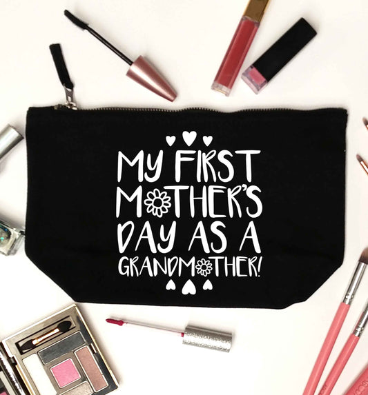 It's my first mother's day as a grandmother black makeup bag