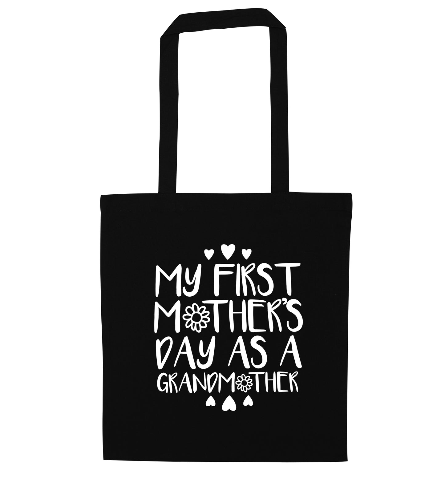 My first mother's day as a grandmother black tote bag