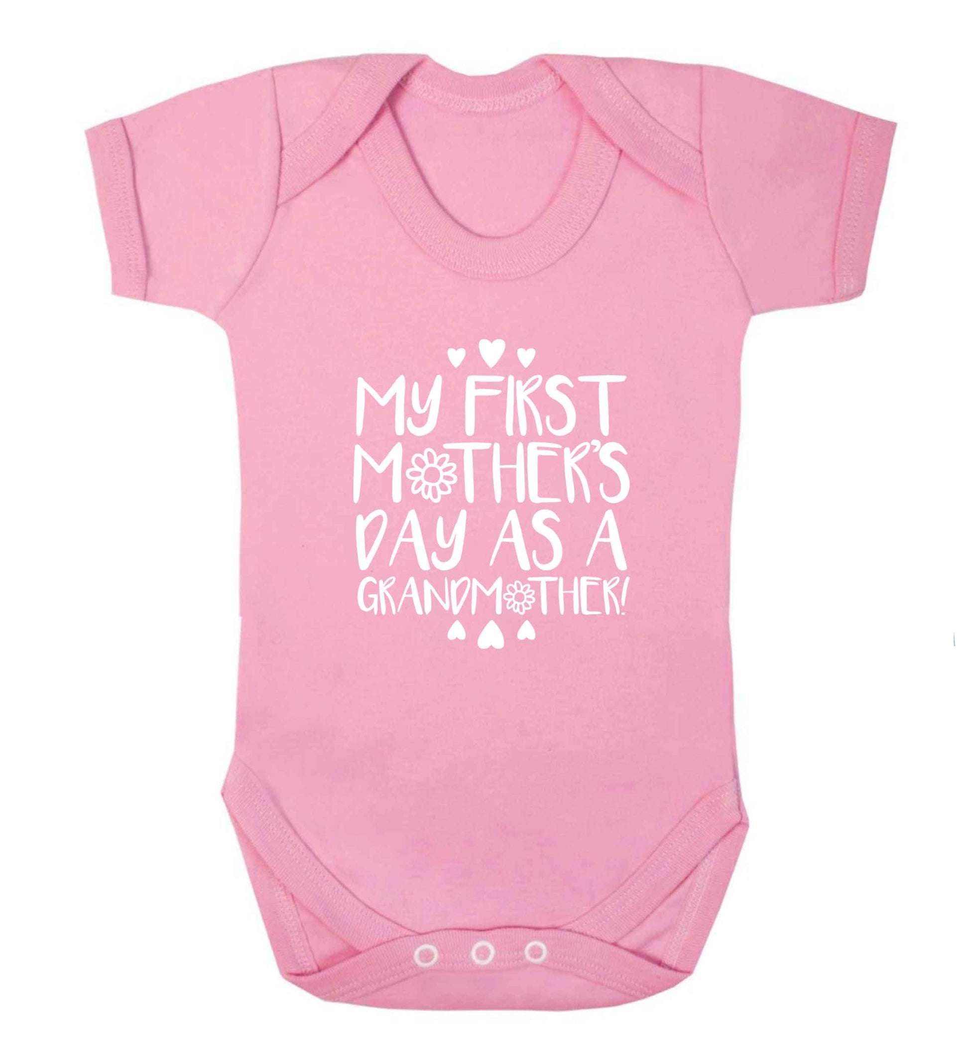 It's my first mother's day as a grandmother baby vest pale pink 18-24 months