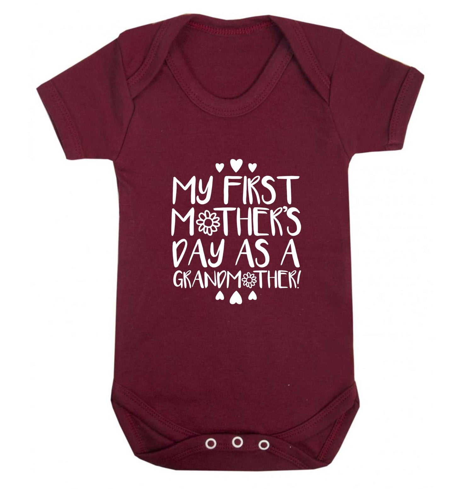 It's my first mother's day as a grandmother baby vest maroon 18-24 months