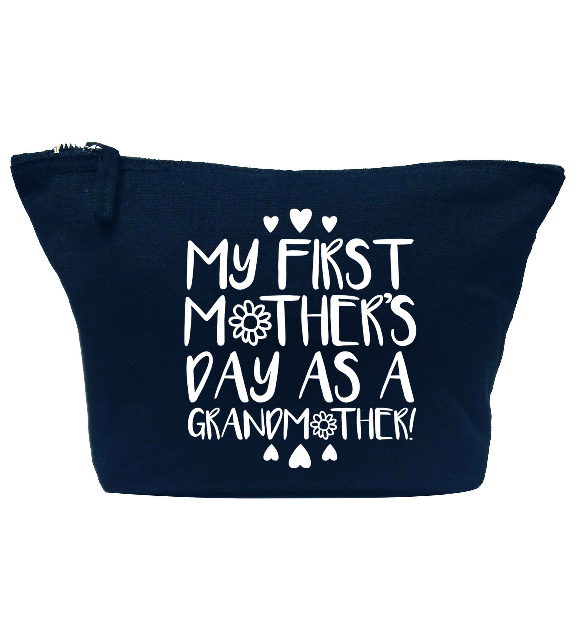 It's my first mother's day as a grandmother navy makeup bag
