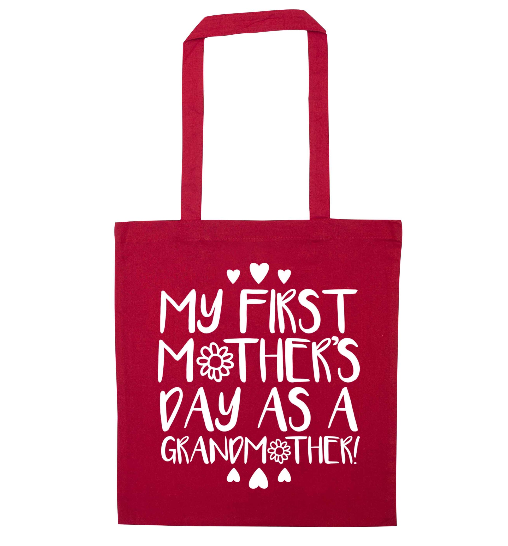 It's my first mother's day as a grandmother red tote bag