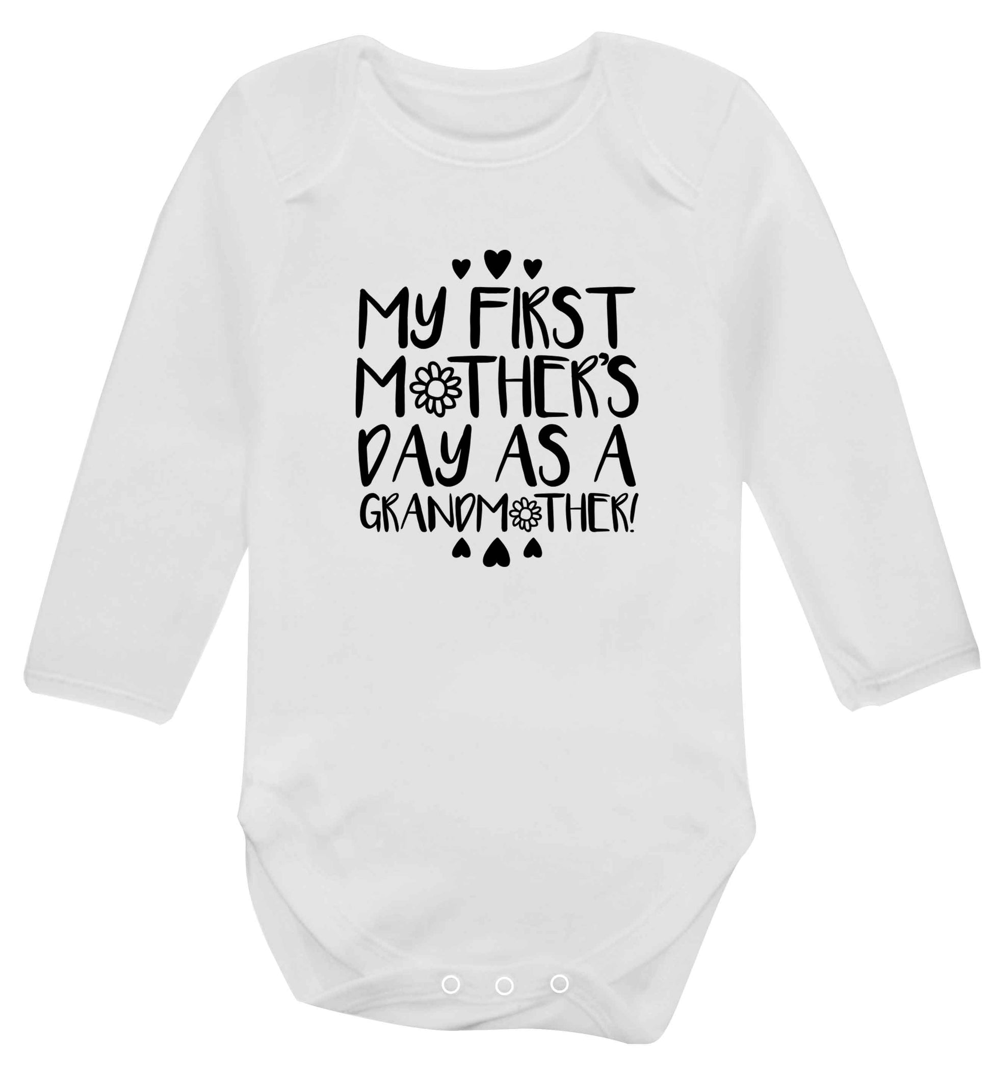 It's my first mother's day as a grandmother baby vest long sleeved white 6-12 months