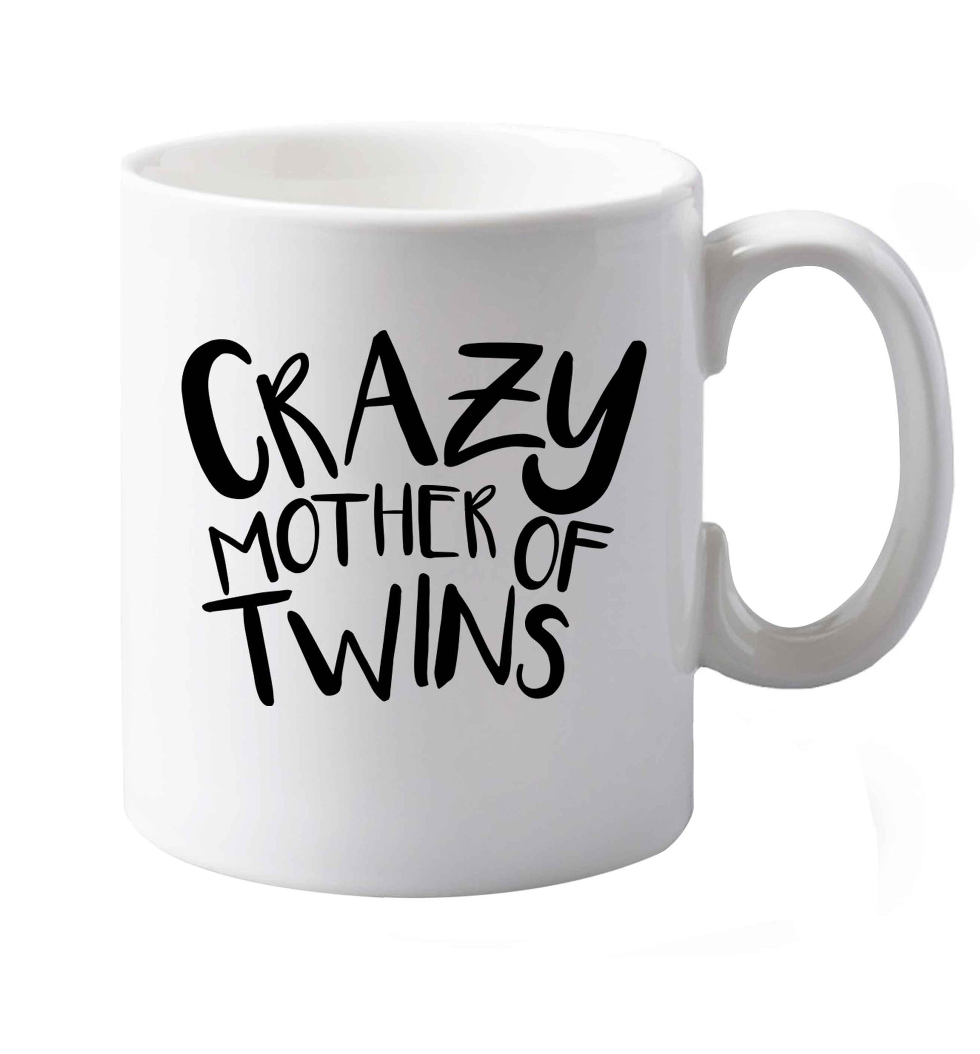 10 oz Crazy mother of twins ceramic mug both sides