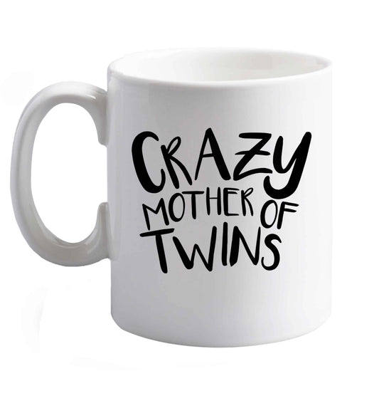 10 oz Crazy mother of twins ceramic mug right handed