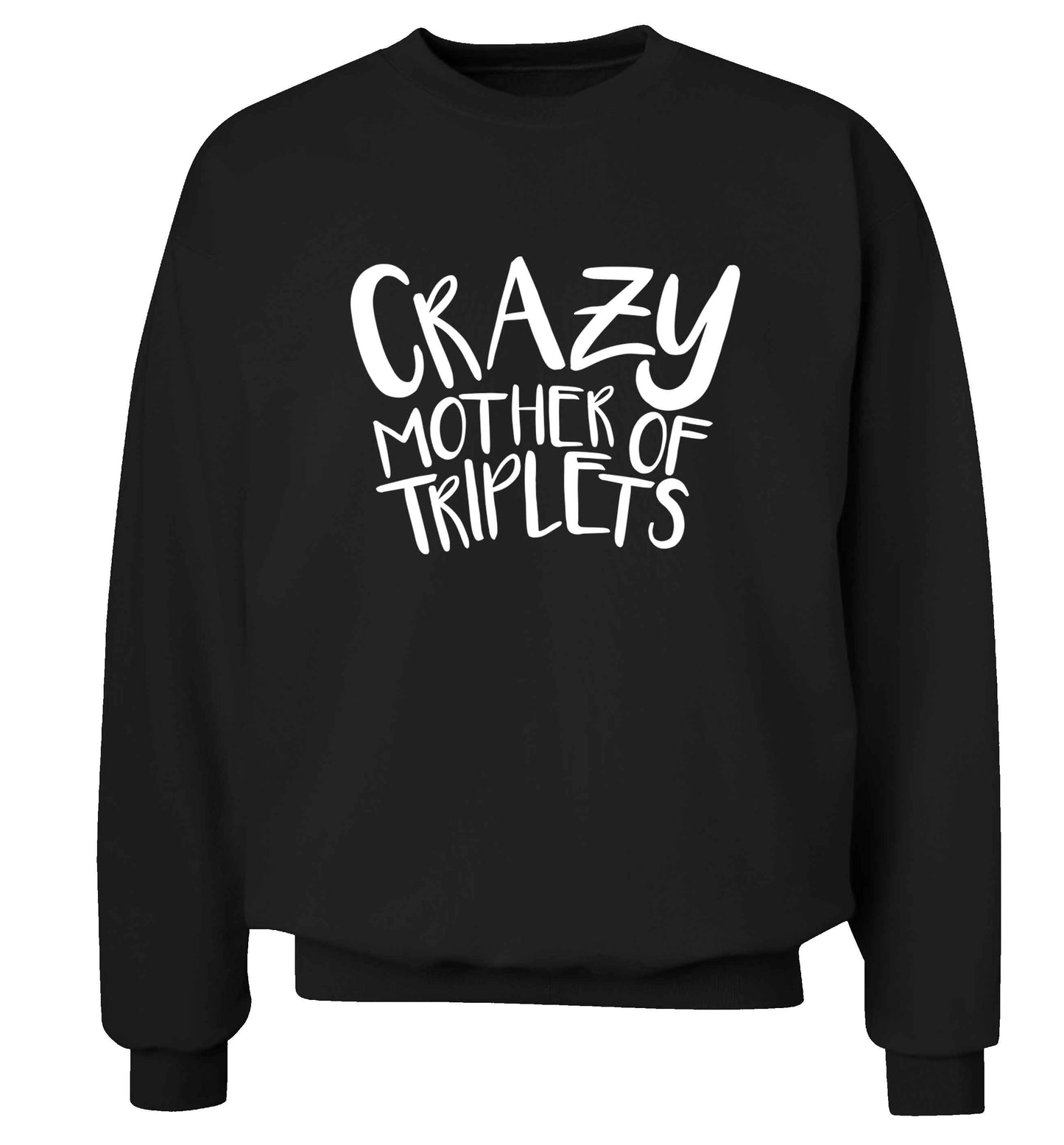 Crazy mother of triplets adult's unisex black sweater 2XL