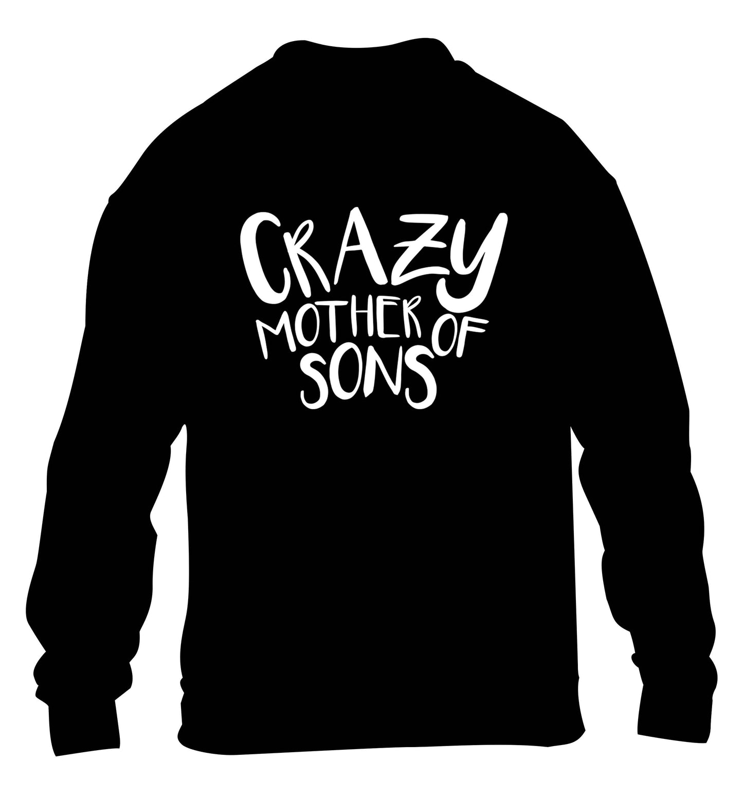 Crazy mother of sons children's black sweater 12-13 Years