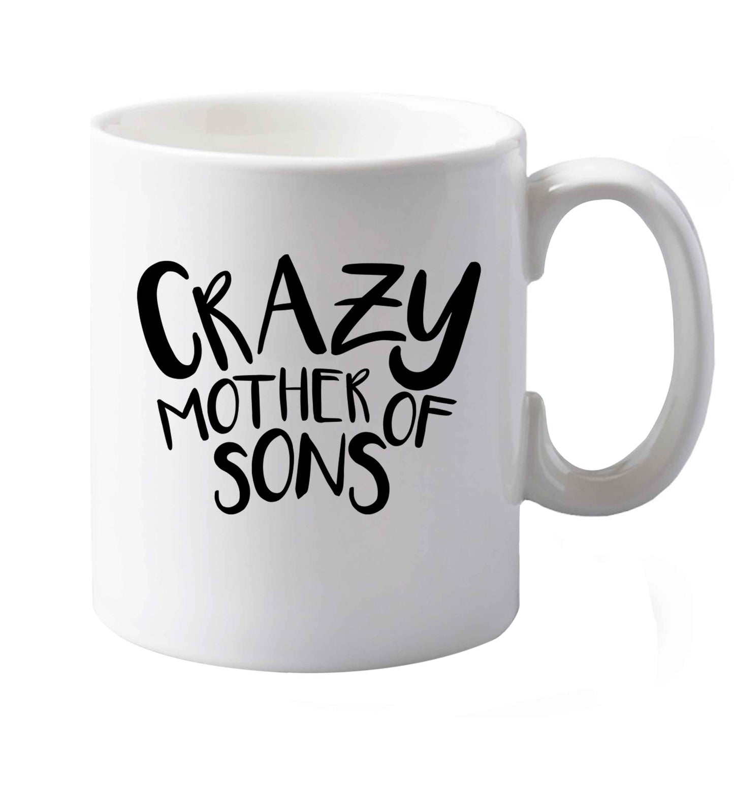 10 oz Crazy mother of sons ceramic mug both sides